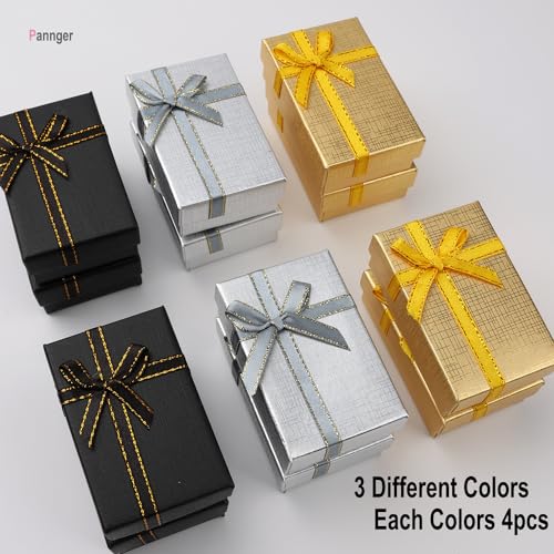 Pannger 12 Pack Small Jewelry Gift Boxes Set Empty Gift Boxes for Rings, Necklaces Jewelry Anniversaries, Weddings,Birthda...