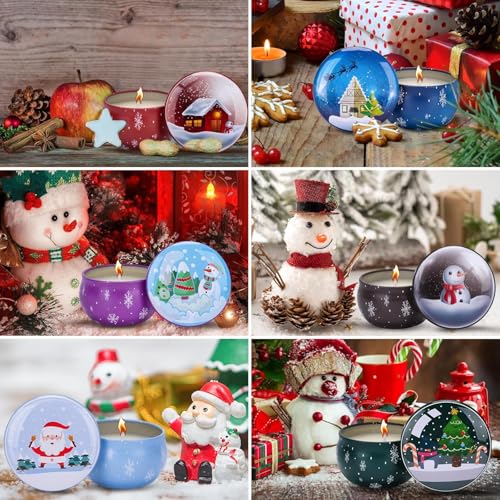 Christmas Scented Candles Gifts Set for Women, 6 Pack 2.5 Oz Candle Set, Natural Soy Wax, Aromatherapy Candles for Birthda...
