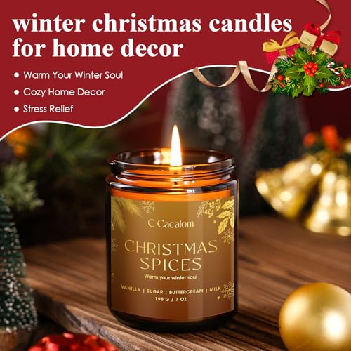 6 Pack Christmas Candles Gift Set, Scented Candles for Home, Soy Wax Luxury Decorative Candle Holiday Gift Set, Christmas ...