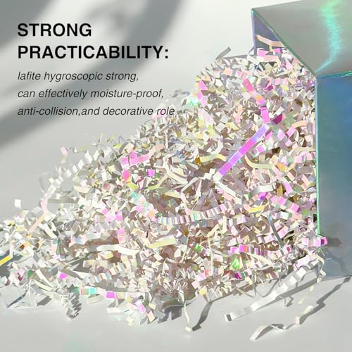 Corlcol 200g(7oz) crinkle paper filler grass Cushion Paper Streamer for Gift Box and Basket On Christmas Wedding Birthday ...