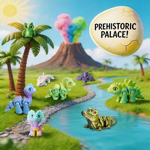 25Pcs 3D Printed Animals , Articulated Fidget Toy, Desk Pet for Students, Pocket Pets for Anxiety Relief, 3D Printed Fidge...