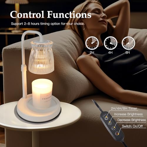 Shering Candle Warmer Lamp with Timer Dimmable, Gift Box, Gifts for Her, Birthday Gifts for Women, House Warming Gift New ...