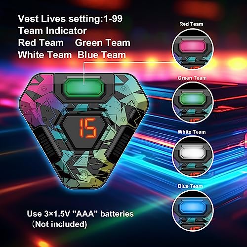Laser Tag Set of 2, Lazer Tag Game for Kids Indoor & Outdoor Play, Gift Ideas for Kids Teens and Adults, Cool Toys for Tee...