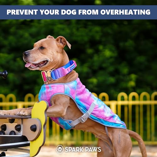Spark Paws Dog Cooling Vest - SPF 50 UV Sun Protection - Summer Heat Relief Gear for Dogs, Lightweight, Evaporative Coolin...