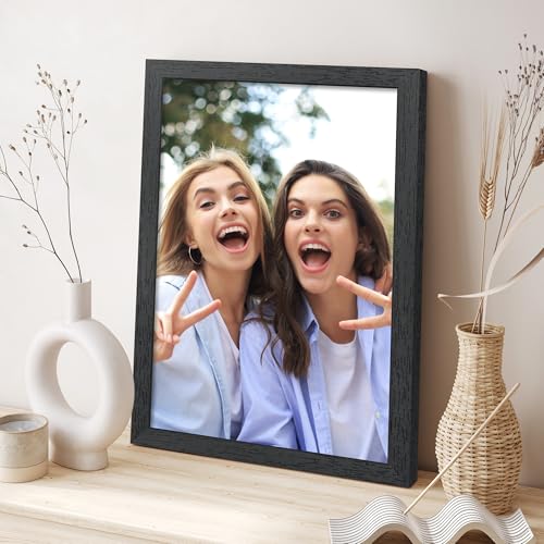 upsimples 8x12 Picture Frame, Wall Gallery Photo Frames with Engineered Wood, Black 1 Pack