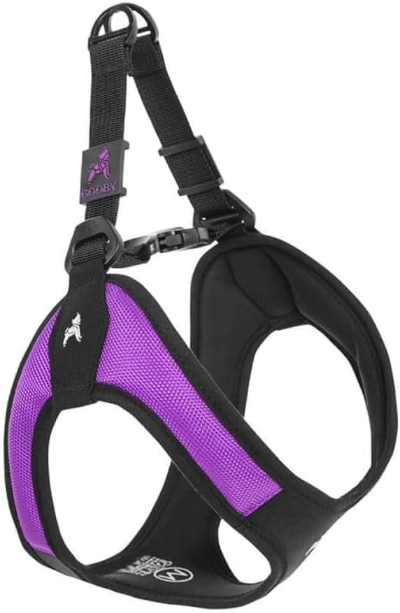 Gooby Escape Free Easy Fit Harness - Purple, Medium - No Pull Step-in Patented Small Dog Harness with Quick Release Buckle...