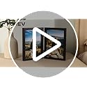 TOFOREVO 4x6 3 Picture Frame Triple Wooden Three Hinged Photo Frame Definition Glass Stand Vertically on Desktop or Tabletop
