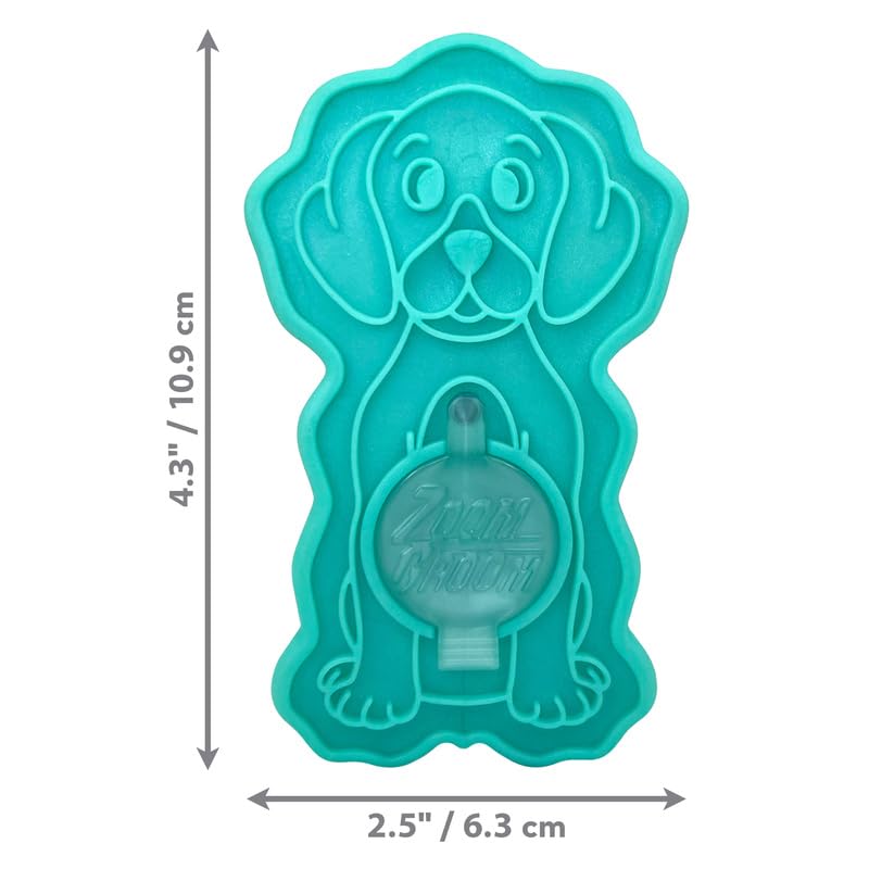 KONG ZoomGroom Bubbles Dog Brush - Soap Dispensing, Massaging and Gooming Brush for Dogs, Removes Shedding Hair - Works on...