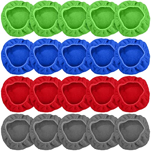 Tallew 20 Pack Windshield Cleaner Microfiber Pads Fit Car Window Cleaning Tool Replaceable Glass Wipes Inside Car Windshie...