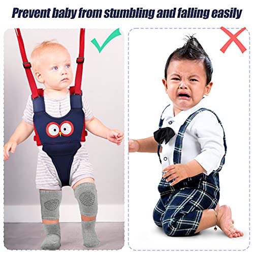 Panitay Handheld Baby Walking Harness Adjustable Toddler Walking Assistant Baby Walker Assistant Belt with 4 Pairs Crawlin...