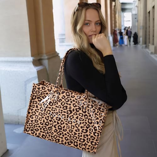 KALIDI PVC Tote Bag Women’s Kraft Paper Work Handbags Purses with Top Handle
