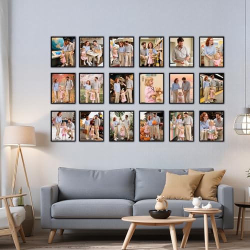 Giftgarden 8x10 Picture Frame Set of 18, Lightweight 8 by 10 Frames Bulk for Gallery Wall Photo Hanging and Tabletop Displ...