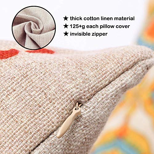 TRENDIN Christmas Couch Pillow Cover 20x12 inch, Blue Lumbar Throw Pillowcase, Home Chair Office Winter Decorations Linen ...