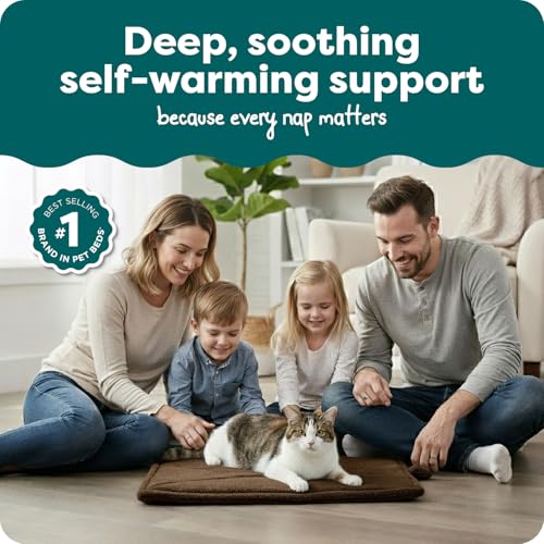 FurHaven ThermaNAP Self Warming Cat Mat, Dog Bed for Crates with Self-Warming Technology for Cozy Rest, Fully Machine Wash...