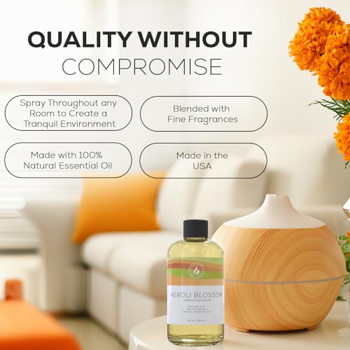 Aroma Country Neroli Blossom Diffuser Oil - Luxury Essential Oils for Diffuser Refill & Air Freshener Room Spray - Long-La...