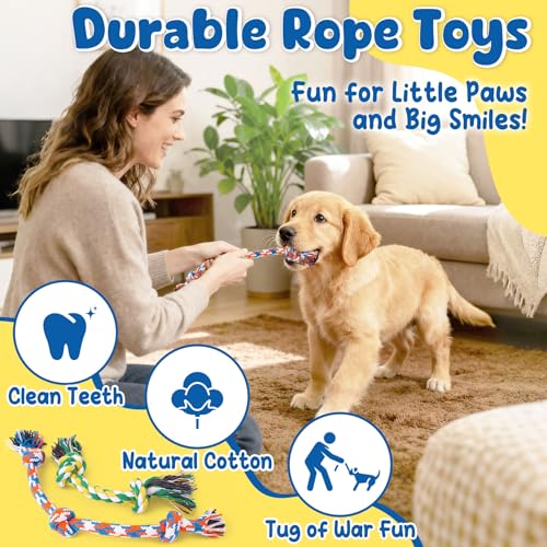 KIPRITII 9-Pack Interactive Puppy Dog Toys for Small Dogs No-Stuffing Squeaky Octopus-Shaped Toy, Cute Plush & Engaging Ch...