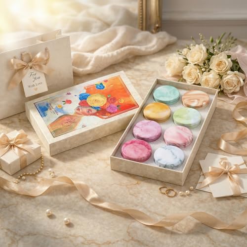 Scented Candles Gift Set for Women, 8 Pack Fruity Floral Soy Wax Aromatherapy Candles, Travel Tin Candles in Artist Gift B...