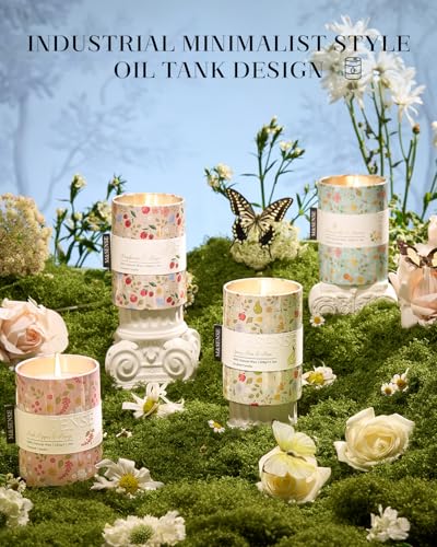 M&SENSE Spring Candle 11.3 oz,Bamboo Orange Blossom Scented Candle, Non-Toxin Soy Wax for Home Scented, Floral Candles for...
