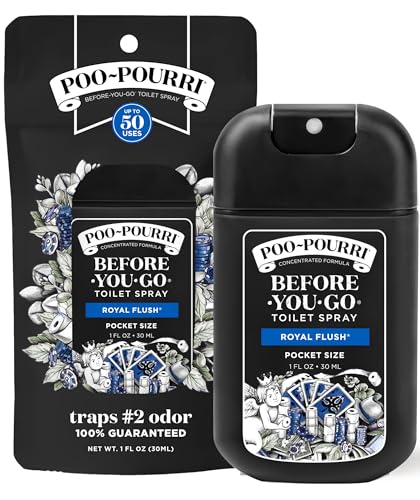 Poo-Pourri Before-You-Go Pocket Toilet Spray, Travel Essentials, Royal Flush, 1 Fl Oz, Up to 50 Uses, On-The-Go Bathroom O...