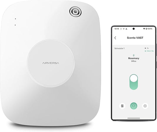 Airversa Smart Waterless Essential Oil Diffuser Scent Air Machine with 12A1V Power Adapter for Large Rooms Spaces Home and...