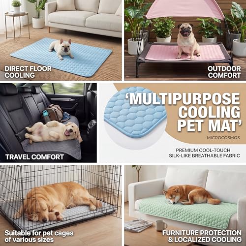 MICROCOSMOS Summer Cooling Mat & Sleeping Pad- Water Absorption Top, Materials Safe, Easy Carry, EZ Clean. Keep Cooling fo...