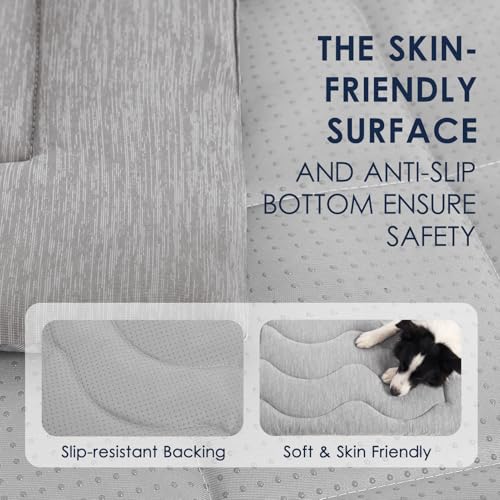 ASENKU Dog Cooling Mat, Portable & Durable Cooling Mat for Dogs, Summer Anti-Slip Breathable Cooling Bed for Medium-Large ...