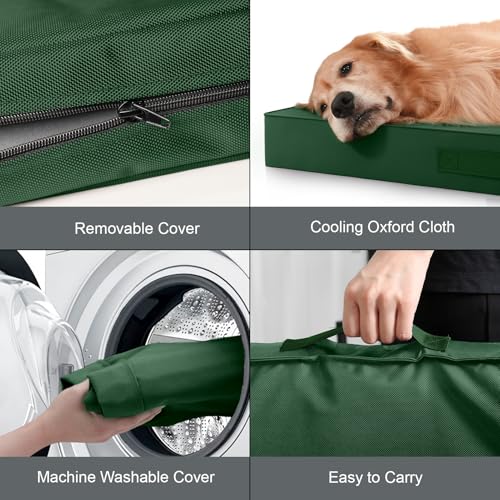 Tail Stories Outdoor All Weather Dog Bed, XXL Waterproof Dog Bed for Large Dogs, Orthopedic Egg Crate Foam Pet Mat with Re...
