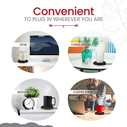 Candle Warmer Plate Safely Releases Scents Without a Flame- Used as Candle Jar Warmer, Candle Melter, Coffee Warmer, Mug W...