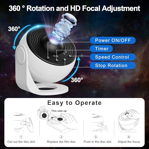 Planetarium Projector Pro for Bedroom, 13 in 1 Star Projector Galaxy Light, Ceiling Night Light Milky Way Mood Lighting wi...