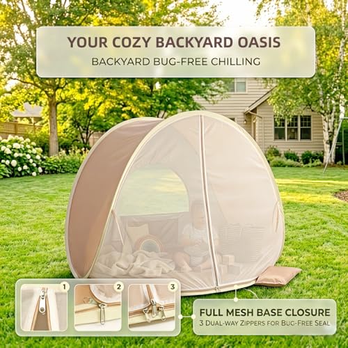 Pivoryla Baby Beach Tent, Pop Up Baby Tent with UV Protection, 37"x29"x33" Baby Sun Shade, Portable Baby Beach Essentials...