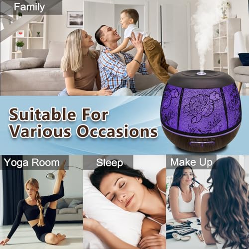 Essential Oil Diffuser for Home,500ML Aromatherapy Diffusers for Essential Oils Large Room with Cool Mist Humidifiers for ...