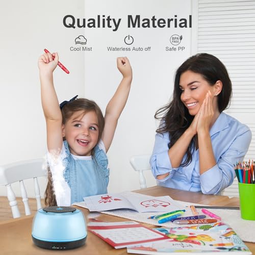 Marchred 300ML Essential Oil Diffuser - 8-Hour Aromatherapy with Remote Control, 7-Color LED Lights, 4 Timer Settings for ...