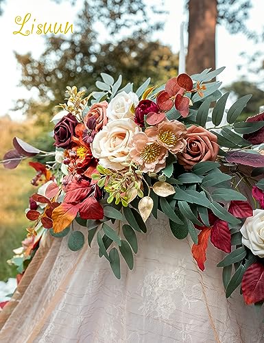 Lisuun 9FT Wedding Arch Flower Garland, Handmade Wedding Table Decorations,Head Table Floral Decor for Noble and Charming ...
