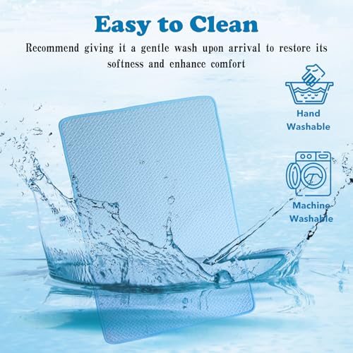 VeMee Dog Cooling Mat Breathable Cooling Mat for Dogs Cats Self Cooling Pad Non-Slip Washable for Indoor Outdoor Pets (Sky...