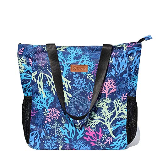 Original Floral Water Resistant Large Tote Bag Shoulder Bag for Gym Beach Travel Daily Bags Upgraded