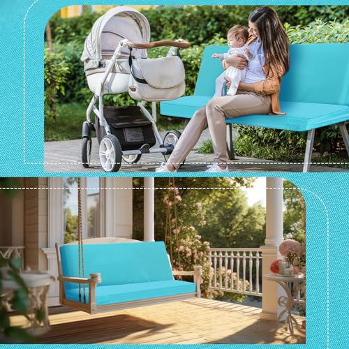 SmoothNovelty 48x18 Inch Patio Bench Cushion Covers Outdoor Waterproof UV Protection Loveseat Swing Replacement Cover with...