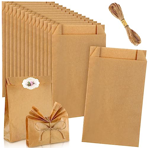 Fulmoon 50 Pieces Soap Paper Bags, 5'' x 8'' Kraft Paper Bags for Packaging Soap Making Wrappers with 394 Inch Jute Ropes ...