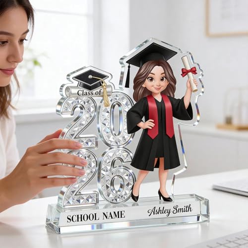 Love Signal Personalized Class Of 2026, 2027 Senior 2D Flat, Custom Acrylic Block Plaque, Graduation Gift For Seniors, Gra...