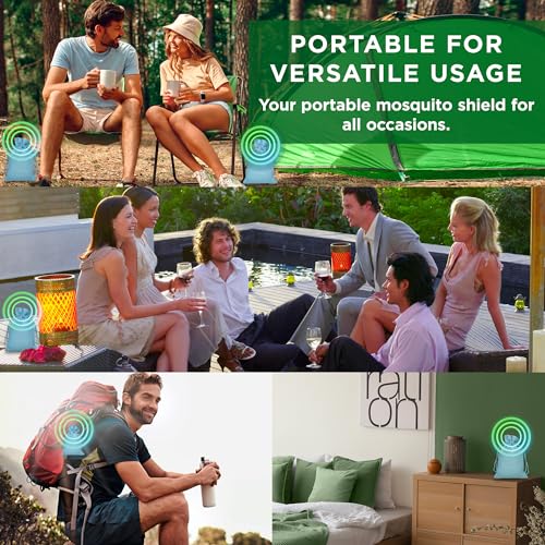 Mosquito Repellent Outdoor Patio & Yard: Natural Citronella & Peppermint Oil Pouches – Safe for Kids & Pets – Essential Oi...