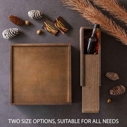 Custom Vibes Personalized Pine Wood Keepsake Box with Sliding Lid, Custom Engraving, Durable Rustic Design for Groomsmen, ...