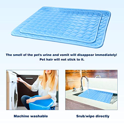 MeiLiMiYu 2026 Upgraded Washable Dog Cooling Mat Ice Silk Cooling Mat for Dogs Pet Self Cooling Pad Blanket Dog Cooling Pa...