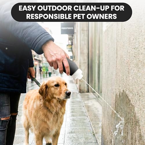 Ultimate 2-in-1 Dog Walk Essential – Portable Pee Cleaning Bottle + Detachable Poop Bag Dispenser (Black)