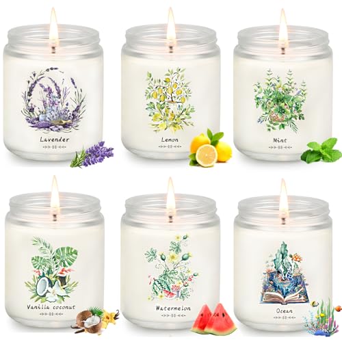 6 Pack Candles for Home Scented, 37.8 oz 300 Hour Long Lasting Aroma Candles,Scented Candles for Women, Natural Non Toxic ...