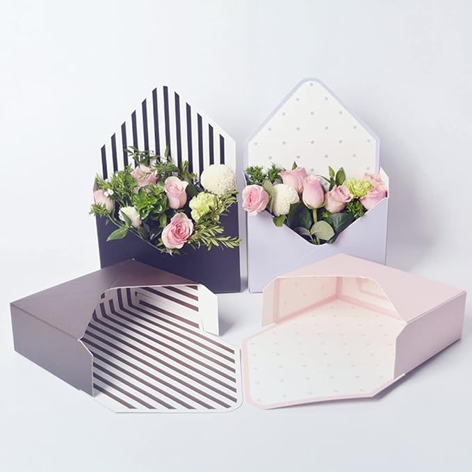 BBJ WRAPS Flower Arrangement Boxes Floral Envelop Box Premium Mixed Style Florist Bouquet Packaging, Perfect for Florists ...