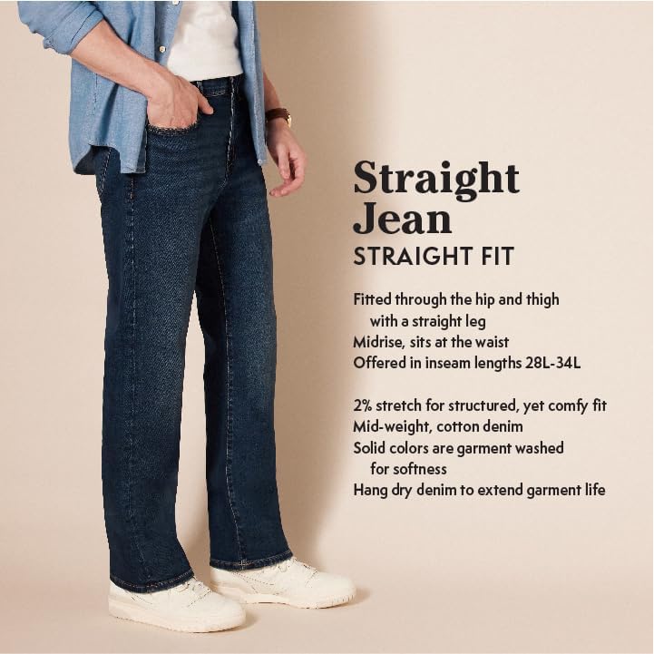 Amazon Essentials Mens Straight-Fit Stretch Jean