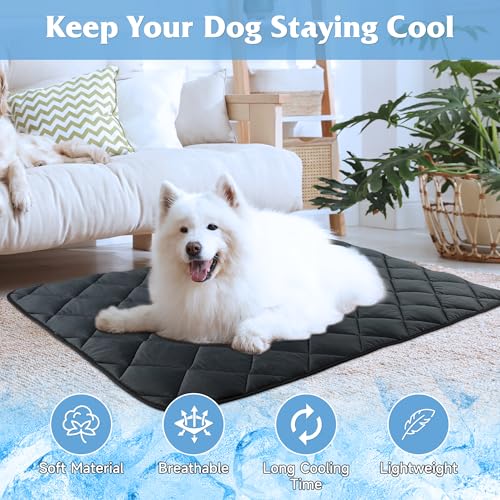 Barklincharm 28"x22" Dog Cooling Mat, Washable Cooling Mat for Dogs, Soft Blanket for Dogs, Cats and Puppies, Small