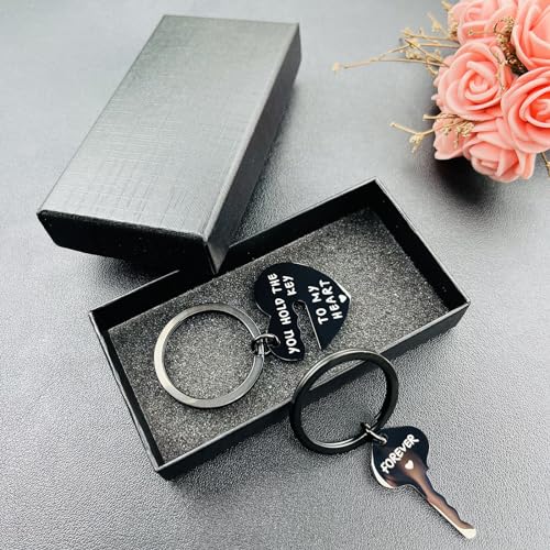 LEQIEC Couple Gifts Keychain My Person Love You Puzzle Piece Heart Keychain His Crazy Her Weirdo Valentines Day Him Boyfriend