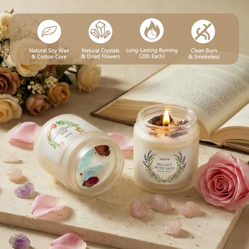 8 Pack Scented Candles for Home,28oz Crystal Soy Candles-200 Hour Long Lasting,Aromatherapy Candle Sets for Women Gift,Per...