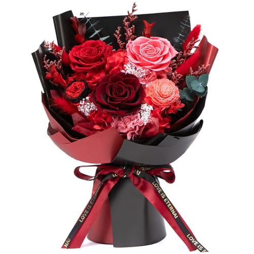 Bessol Flowers for Delivery Preserved Fresh Flower Bouquet Mothers Day Roses Gifts for Mom Birthday Flowers for Women Gran...