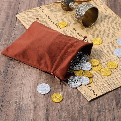 Yuomeaz 4 Pcs Velvet Gift Bag with Drawstring, 8 X 6 Inch Soft Velvet Pouch, Felt Velvets Drawstring Bag for Jewelry Brace...